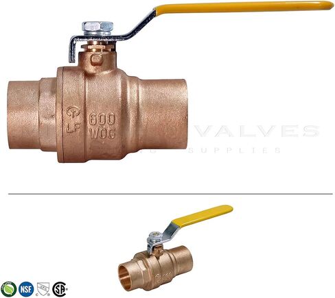 MIDLINE VALVE 822C234 Full Port Forged Brass Ball Valve with Solder Cups, 1/2'' in Saudi Arabia
