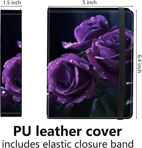 Photo Album 4x6 Photos - 120 Photos PU Leather Cover with Strong Elastic Band,Small Capacity Wedding Family Graduation Anniversary Baby Holds Photo Albums 6.4"x5"x1.5"-Birds Pink Flowers in Saudi Arabia