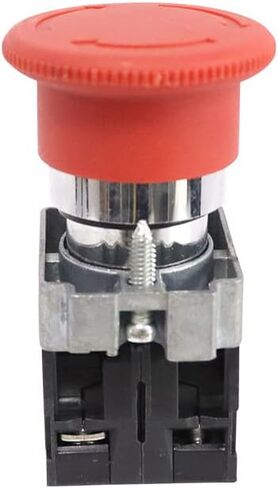 Fielect 5Pcs 660V 10A Emergency Stop Push Button Switch 22mm Red Mushroom Emergency Stop Switch NO NC, ZB2-BE102C in Saudi Arabia