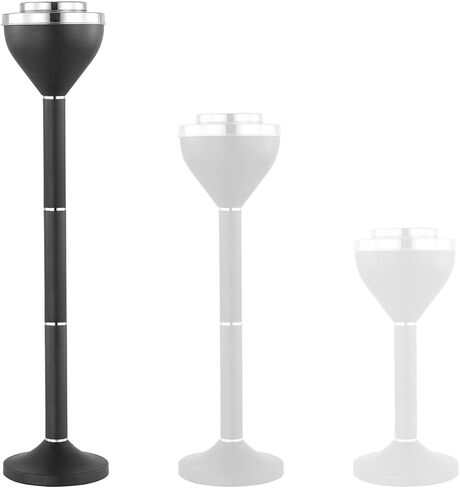 منافض سجائر السيجار الأرضية من IRONWALLS، منفضة سجائر مقاومة للرياح من الفولاذ المقاوم للصدأ باللون الأسود غير اللامع مع غطاء للمنزل والحديقة والفناء ووعاء السجائر، صينية رماد من 3 أقسام مع ارتفاع 31 بوصة، 24 بوصة، 16 بوصة قابل للتعديل in Kuwait