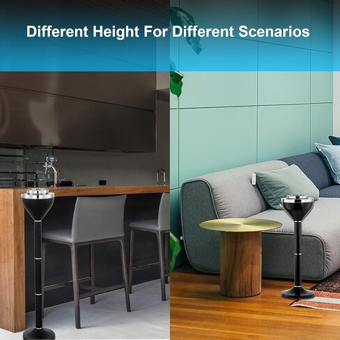 منافض سجائر السيجار الأرضية من IRONWALLS، منفضة سجائر مقاومة للرياح من الفولاذ المقاوم للصدأ باللون الأسود غير اللامع مع غطاء للمنزل والحديقة والفناء ووعاء السجائر، صينية رماد من 3 أقسام مع ارتفاع 31 بوصة، 24 بوصة، 16 بوصة قابل للتعديل in Kuwait