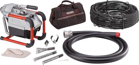 RIDGID 66497 K-60SP-SE 120-Volt Compact Sectional Drain Cleaning Machine Kit with 7/8" x 75' Cable and Attachments in Kuwait