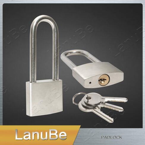 304 Stainless Steel Keyed Alike Padlocks for Outdoor use, Pin Tumbler Padlock, 2 inch Wide Body, Stainless Steel Body Long Shackle, Pack of 2 in Saudi Arabia