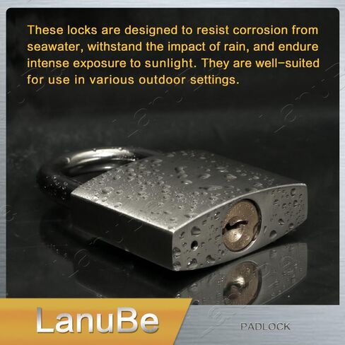 304 أقفال من الفولاذ المقاوم للصدأ على حد سواء للاستخدام في الهواء الطلق، قفل بهلوان دبوس، جسم عريض 2 بوصة، هيكل طويل من الفولاذ المقاوم للصدأ، حزمة من 2 in Kuwait