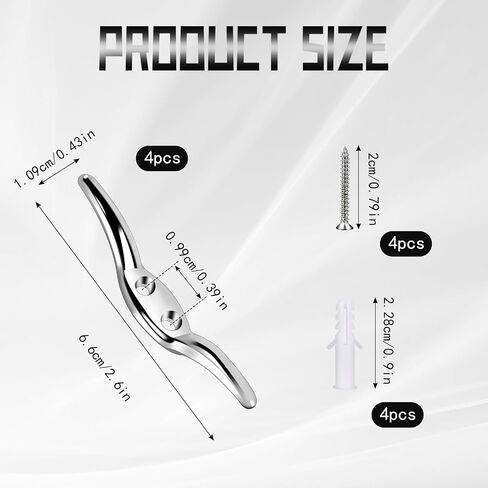 Blind Cord Holder, 4 Pack Blinds Rope Cleat Metal Safety Cord Cleats Blind Cord Clips with Screws Blind Cord Cleat for Home Office Window Blinds Curtains Sun Shades Ropes Accessories in Saudi Arabia