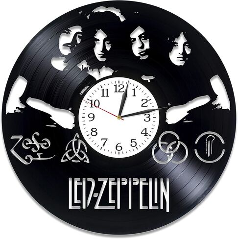 Vinyl Record Clock, Black, Unisex, Digital Display, 12-Inch in Saudi Arabia
