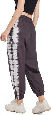Women Cropped Sweatpants, High Waisted Gym Jogger Pants Womens Cinch Bottom Trousers Trendy Baggy Joggers with Pockets in Saudi Arabia