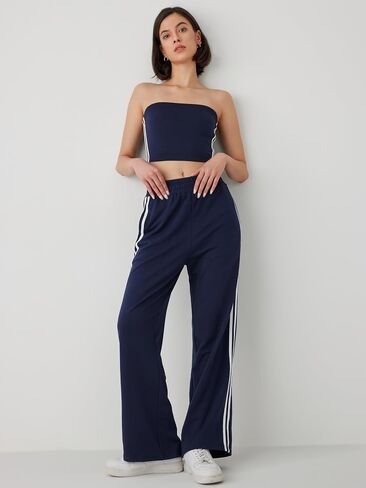 CIDER Elastic Waist Contrasting Trim Sweatpants in Kuwait