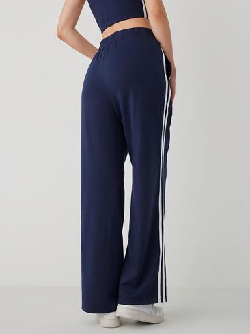 CIDER Elastic Waist Contrasting Trim Sweatpants in Kuwait