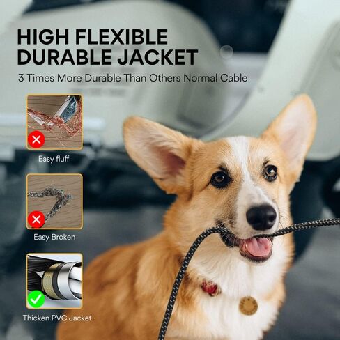 كابل جيتار MAONO 20FT 1/4 بوصة كابل أداة كهربائية سلك أمبير للجيتار الكهربائي، جيتار باس، مندولين كهربائي in Kuwait