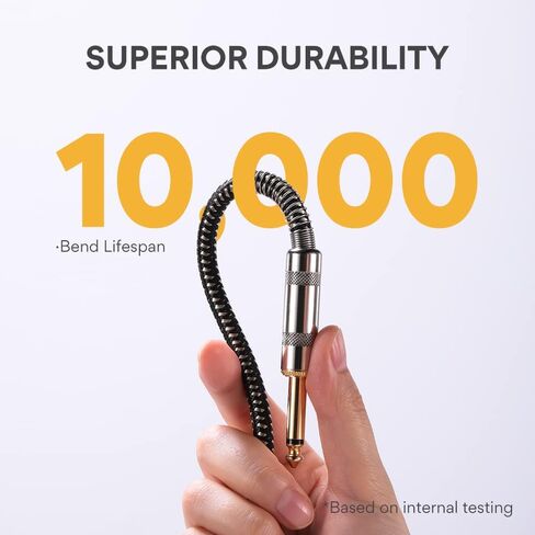 كابل جيتار MAONO 20FT 1/4 بوصة كابل أداة كهربائية سلك أمبير للجيتار الكهربائي، جيتار باس، مندولين كهربائي in Kuwait