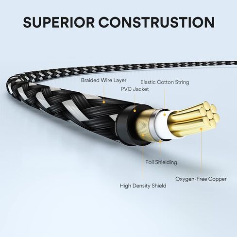 كابل جيتار MAONO 20FT 1/4 بوصة كابل أداة كهربائية سلك أمبير للجيتار الكهربائي، جيتار باس، مندولين كهربائي in Kuwait