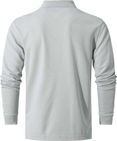 Men's Long Sleeve Polo Shirt Quick-Dry Performance Tactical Golf Shirts Regular-fit Jersey Tennis Shirt in Saudi Arabia