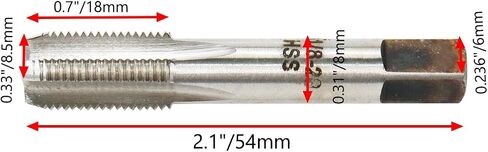 Pipe Thread Tap G1/8-20 BSP 55 Degree 4 Straight Flutes Pipe Tap -2pcs in Saudi Arabia
