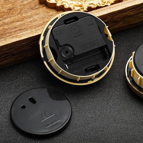 Outus 10 Pack 3-1/2 Inch (90 Mm) Quartz Clock Insert Fit up Movement Miniature Clock with Gold Trim Arabic Numerals in Saudi Arabia