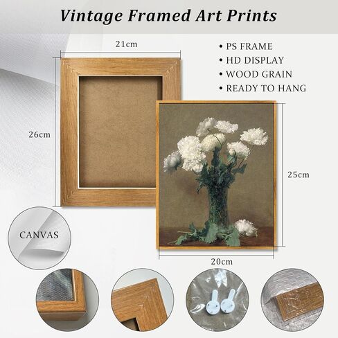 Colorful Farmhouse Painting Rustic Wildflower Prints Farmhouse Botanical Pictures Countryside Canvas Wall Art Farmhouse Wildflower Painting Nature Scenery Pictures Rustic Antique Wall Art 8x10in Framed in Saudi Arabia