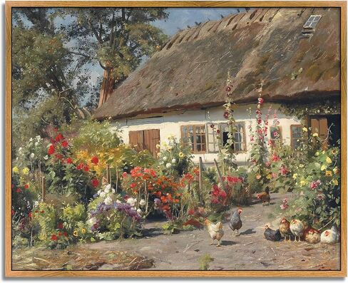 Colorful Farmhouse Painting Rustic Wildflower Prints Farmhouse Botanical Pictures Countryside Canvas Wall Art Farmhouse Wildflower Painting Nature Scenery Pictures Rustic Antique Wall Art 8x10in Framed in Saudi Arabia