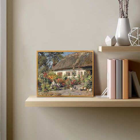 Colorful Farmhouse Painting Rustic Wildflower Prints Farmhouse Botanical Pictures Countryside Canvas Wall Art Farmhouse Wildflower Painting Nature Scenery Pictures Rustic Antique Wall Art 8x10in Framed in Saudi Arabia