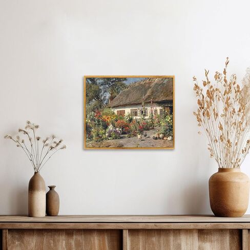 Colorful Farmhouse Painting Rustic Wildflower Prints Farmhouse Botanical Pictures Countryside Canvas Wall Art Farmhouse Wildflower Painting Nature Scenery Pictures Rustic Antique Wall Art 8x10in Framed in Saudi Arabia