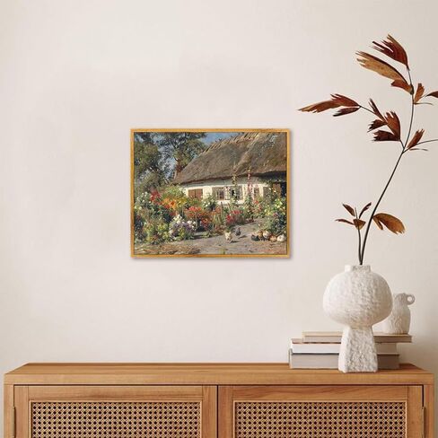 Colorful Farmhouse Painting Rustic Wildflower Prints Farmhouse Botanical Pictures Countryside Canvas Wall Art Farmhouse Wildflower Painting Nature Scenery Pictures Rustic Antique Wall Art 8x10in Framed in Saudi Arabia