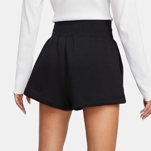 Nike Sportswear Phoenix Fleece Women's High-Waisted Loose Shorts (Black/Sail, FD1409-010) Size X-Small in Saudi Arabia