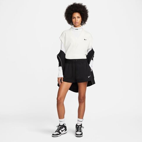 Nike Sportswear Phoenix Fleece Women's High-Waisted Loose Shorts (Black/Sail, FD1409-010) Size X-Small in Saudi Arabia
