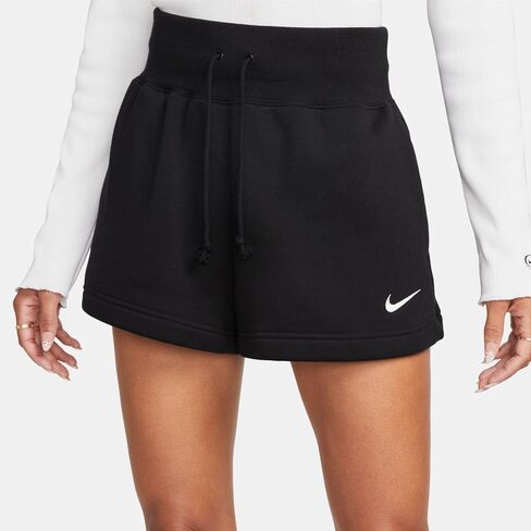 Nike Sportswear Phoenix Fleece Women's High-Waisted Loose Shorts (Black/Sail, FD1409-010) Size X-Small in Saudi Arabia