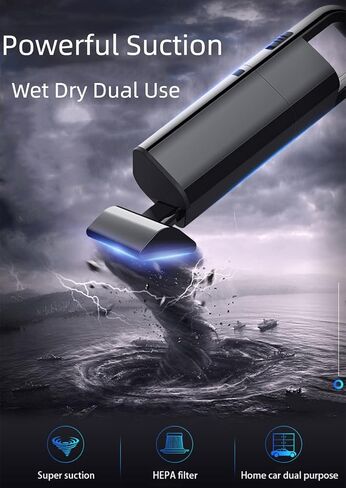 Vacuum Cleaner, Cordless Car Vacuum Cleaner, 9Kpa Powerful Suction Handheld Vacuums Cleaner, Fast Charging Portable Wet and Dry Vacuum Cleaner for Home Car Carpet Keyboard Cleaning in Saudi Arabia