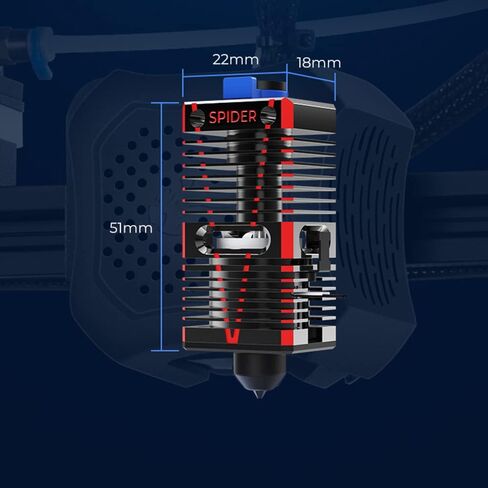 Creality Official 3D Printer Upgrade Spider Speedy Ceramic Hotend Kit,High Flow High Temperature Up to 300℃ Fit for Ender 3, Ender 3v2, Ender 3 pro, Ender 5/5 Pro/5 Plus and CR-10 Series 3D Printer in Saudi Arabia