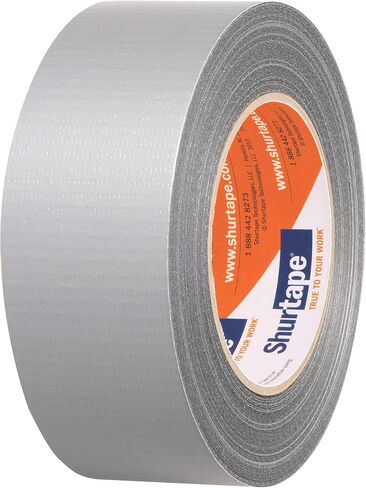 Shurtape PC 009 درجة المقاولين، شريط لاصق من القماش المبثوق، للتغليف والختم والإصلاح والعزل المائي وحمل الأغطية البلاستيكية، داخلي/خارجي، 48 مم × 55 متر، 9 مل، أسود، 1 لفة (152322) in Kuwait