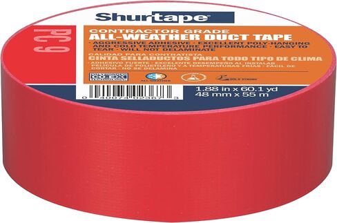 Shurtape PC 009 درجة المقاولين، شريط لاصق من القماش المبثوق، للتغليف والختم والإصلاح والعزل المائي وحمل الأغطية البلاستيكية، داخلي/خارجي، 48 مم × 55 متر، 9 مل، أسود، 1 لفة (152322) in Kuwait