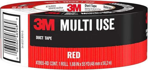 3M Red Duct Tape 3955-RD, 1.88 in x 55 yd (48 mm x 50.2 m), 9 rls/cs in Saudi Arabia