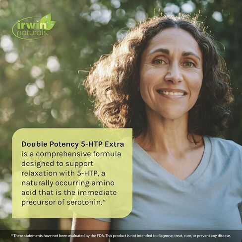 Irwin Naturals Double Potency 5-HTP Extra - 60 Liquid Soft-Gels - for Relaxation & Serotonin Production - 30 Servings in Saudi Arabia