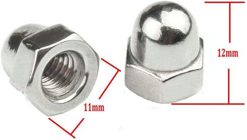 Jingyi 1/4-20 Hex Acorn Nuts 316 Stainless Steel Hexagon Decorative Cap Nut Acorn Dome Head Nuts for Screws Bolts (20) in Kuwait