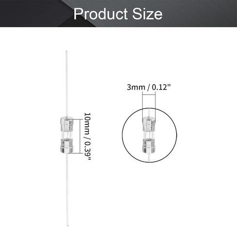 Fielect 20Pcs Fast Blow Fuse 250V 1A Fast Blow Axial Lead Fuse Glass Tube Fuses 3.6x10mm in Saudi Arabia