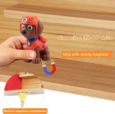 PHOENANCEE Magnetic Wall Shelf for Tonies Audio Play Character and Toniebox,Figures Floating Shelves Wooden for Tonie Storage Display,Compatible Charging Station for Children Kid's Room(3-Layered) in Saudi Arabia