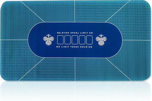 Trademark Innovations Texas Holdem Poker Mat Poker Felt Table Cover Fold Up Poker Table with Carrybag in Saudi Arabia