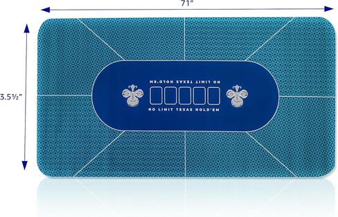 Trademark Innovations Texas Holdem Poker Mat Poker Felt Table Cover Fold Up Poker Table with Carrybag in Saudi Arabia