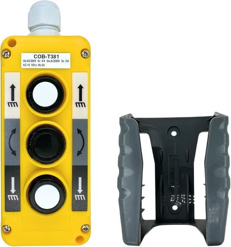Waterproof Industrial 3 Button Electric Hoist Crane Pushbutton Switches with Box Holder COB Industrial Up Down Driving Push Button Switch Control in Saudi Arabia