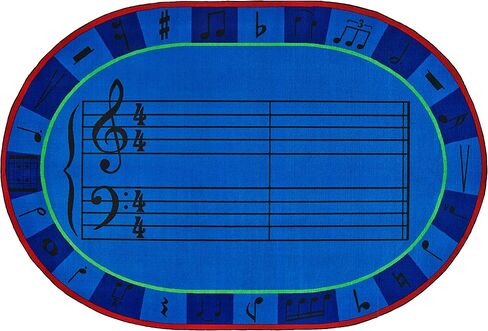سجاد للأطفال مجموعة KID$Value PLUS 96.99 A-Sharp Music Rug 8ft x 12ft بيضاوي in Saudi Arabia