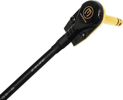 WORLDS BEST CABLES 6 Units - 9 Inch - Canare GS-6 - Guitar Bass Effects Instrument, Patch Cable with Premium Gold Plated (6.35mm) Low-Profile, R/A Pancake type TS Connectors - CUSTOM MADE in Saudi Arabia