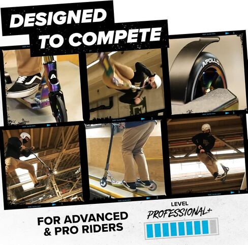 APOLLO Genesis X Pro Scooters - High End Stunt Scooter - Complete Trick Scooter for Advanced and Professional Riders (Kids 10+, Teens, Adults). Cool Pro Scooter for Freestyle, Tricks & BMX Stunts in Saudi Arabia