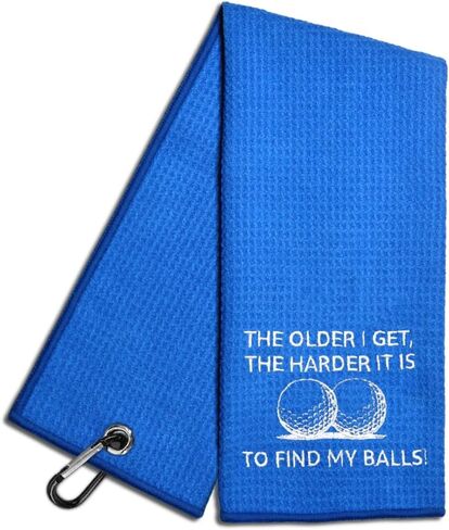 The Older I Get The Harder It Is to Find Embroidered Golf Towel, Funny Golf Towels for Golf Bags with Clip, Birthday Retirement Gift for Grandpa Dad Brother Golfer, Golf Accessories for Men in Saudi Arabia