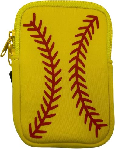 Softball Water Bottle Pouch for Tumbler, Cup Accessories with Strap. Will fit 18-40 Oz Tumblers, Yellow in Saudi Arabia