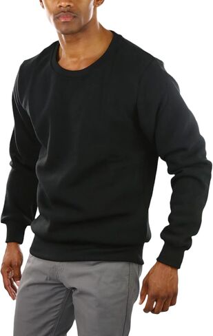 ToBeInStyle Men's Long Sleeve Crew Neck Cotton-Poly Blend Sweatshirt in Saudi Arabia