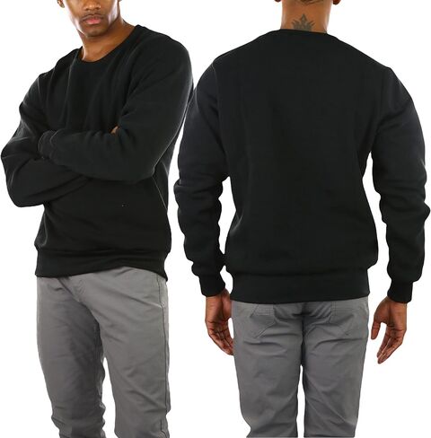 ToBeInStyle Men's Long Sleeve Crew Neck Cotton-Poly Blend Sweatshirt in Saudi Arabia
