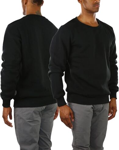 ToBeInStyle Men's Long Sleeve Crew Neck Cotton-Poly Blend Sweatshirt in Saudi Arabia