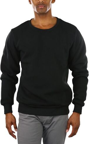 ToBeInStyle Men's Long Sleeve Crew Neck Cotton-Poly Blend Sweatshirt in Saudi Arabia