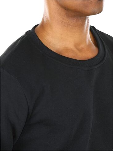 ToBeInStyle Men's Long Sleeve Crew Neck Cotton-Poly Blend Sweatshirt in Saudi Arabia