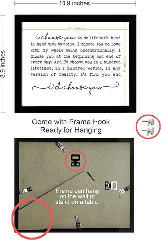 I Choose You Print, Farmhouse Sign, Wedding Gift, Bedroom Wall Art, Marriage Quote, Wedding Anniversary, Rustic Home Decor, Newlywed Gifts, Valentine's Gifts, (11X14 Inch with Framed) in Kuwait